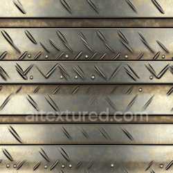 seamless Seamless 3D Worn Diamond Plate Steel PBR Texture with Rivets and Rust Patina texture 8k free download PBR