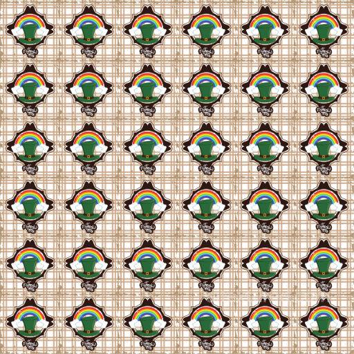 Of St Patrick Digital Paper With Rainbow And Hat Motif seamless St patrick digital paper bundle PBR texture
