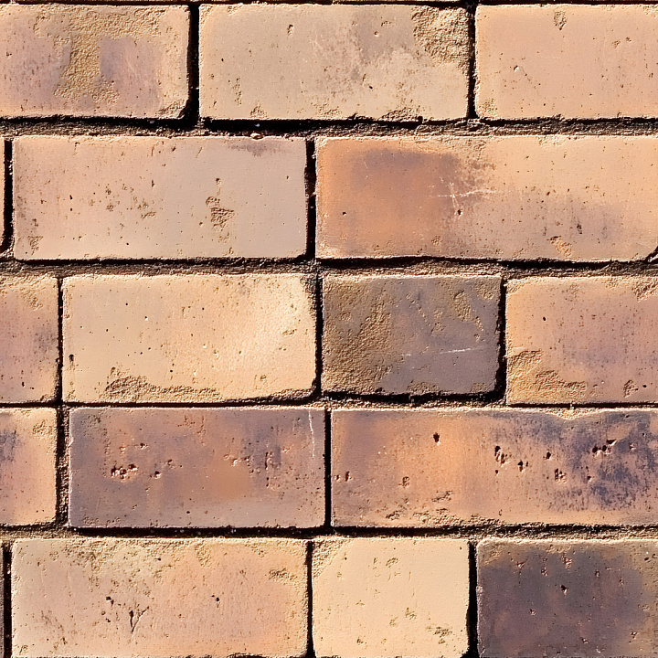 Cracked and Holed Brick Wall in Warm Earth Tones seamless PBR texture preview