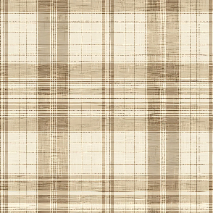 Beige and Brown Plaid Fabric Pattern seamless PBR texture preview