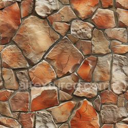 seamless Seamless 3D Rocky Ground PBR Texture Featuring Warm Brown and Orange Natural Stones texture 8k free download PBR