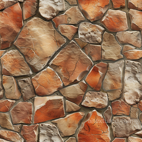 Rocky Ground PBR Texture Featuring Warm Brown and Orange Natural Stones Stone texture preview