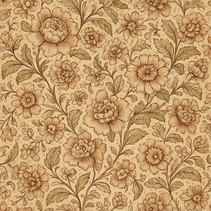 Detailed Floral Pattern seamless PBR texture preview