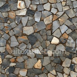 seamless Seamless 3D Slate Stone Wall PBR Texture with Rust and Varied Shapes texture 8k free download PBR