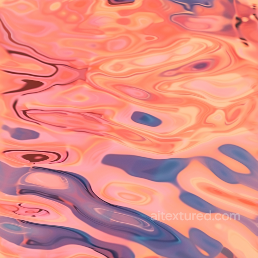 Seamless Stylized 3D Water PBR Texture with Warm Sunset Color Reflections and Smooth Ripp… seamless Water PBR texture