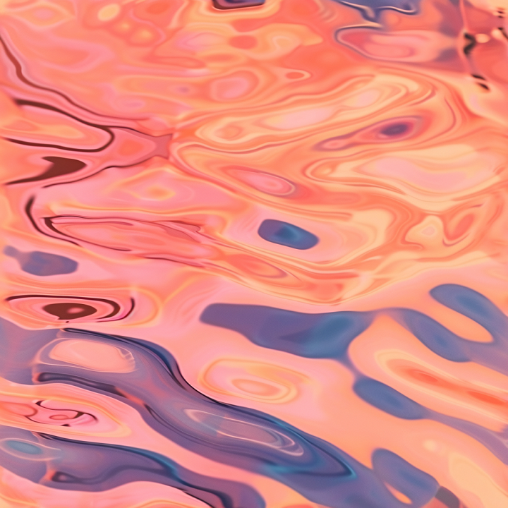 Stylized Water with Warm Sunset Color Reflections and Smooth Ripp… seamless PBR texture preview