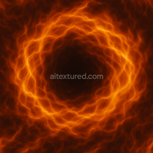 Seamless 3d texture pbr 8k fire ring lattice with fiery glow and fire twirl