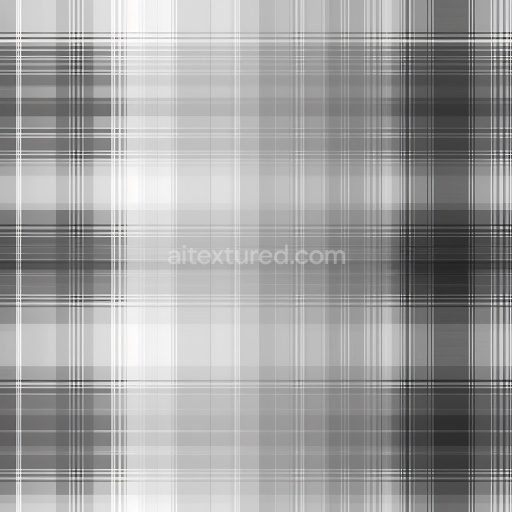 Seamless 3D Plaid Metal PBR Texture in Shades of Gray with Soft Gradient