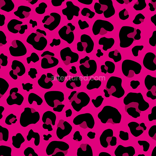 Seamless 3D PBR Texture of Bright Pink Leopard Print Pattern