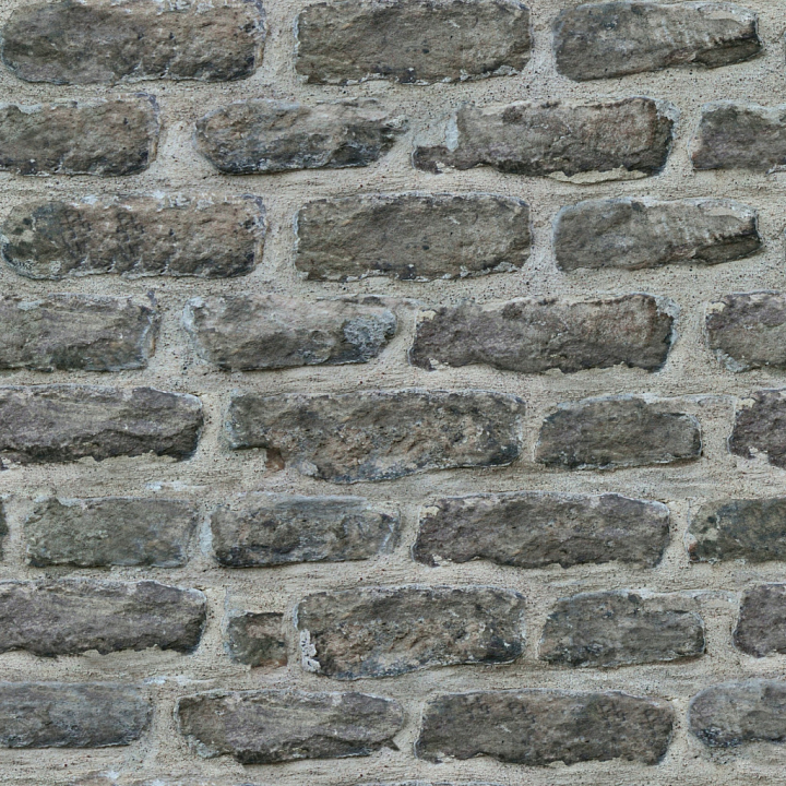 Stone Brick Wall for Rendering seamless PBR texture preview