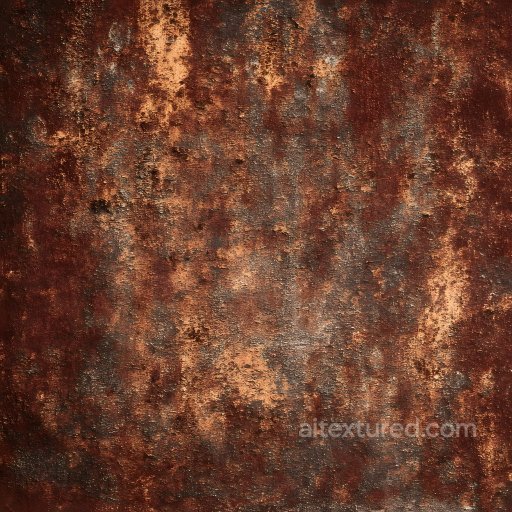 Rusty Metal Texture with Detailed Cracks and Corrosion seamless Rust PBR texture
