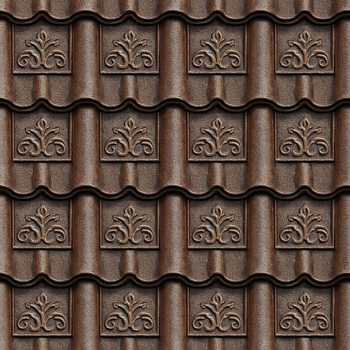 Decorative Metal Roofing seamless PBR texture preview