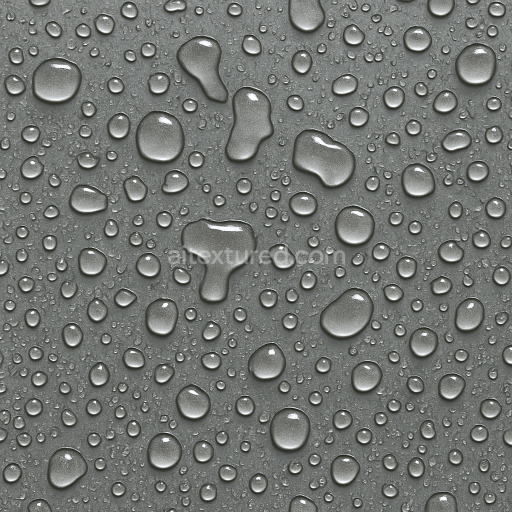 Seamless 3d texture pbr 8k viscous droplets on metal surface