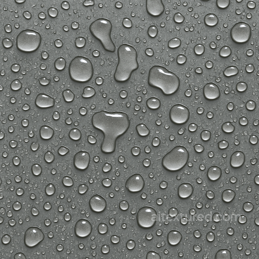Viscous Droplets On Metal Surface seamless Drops on the surface PBR texture