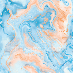 seamless Seamless 3D Baby Blue and Peach Marble PBR Texture with Fluid Veins and Pastel Colors texture 8k free download PBR
