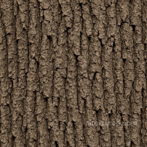 Matte Oak Bark Seamless Texture seamless Bark PBR texture