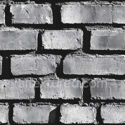 seamless Seamless 3D cracked white brick wall PBR texture with rough chipped mortar texture 8k free download PBR