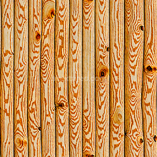 Seamless 3D Pine Wood Planks PBR Texture with Distinctive Knots and Grain