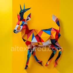 seamless Seamless 3D PBR Texture of Colorful Origami Chamois Pattern texture 8k free download PBR