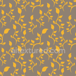 seamless Seamless 3D PBR Fabric Texture Featuring Yellow Floral Patterns on Taupe texture 8k free download PBR