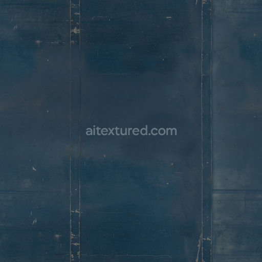 Blue Metal Plate — Metal Painted Industrial Painted Industrial Scratches — PBR seamless 3D texture