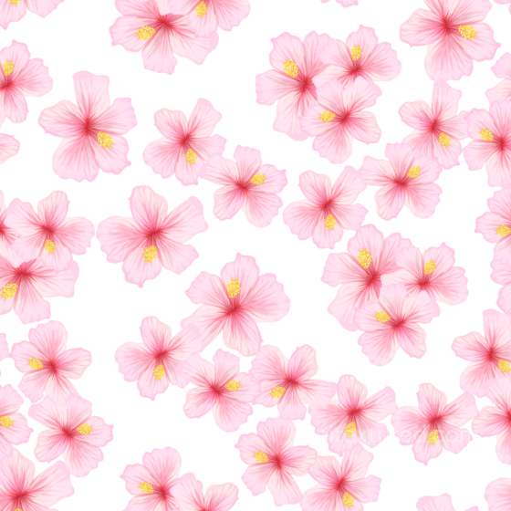 Watercolor Cherry Floral Pattern Texture with Soft Pink Blossoms Watercolor Cherry texture preview