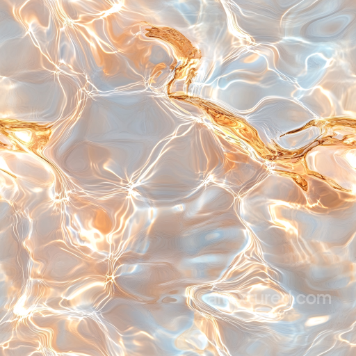 Water PBR Texture with Golden Light Reflections and Soft Ripples seamless Water PBR texture