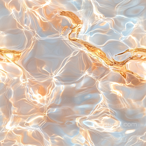 Water PBR Texture with Golden Light Reflections and Soft Ripples Water texture preview