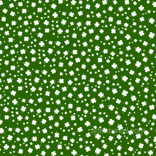 Shamrock Pattern Texture with White Clovers on Green seamless St patrick PBR texture