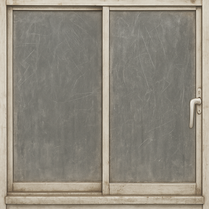 Of Sliding Window With Scratched Glass And Subtle Dirt Buildup… seamless PBR texture preview