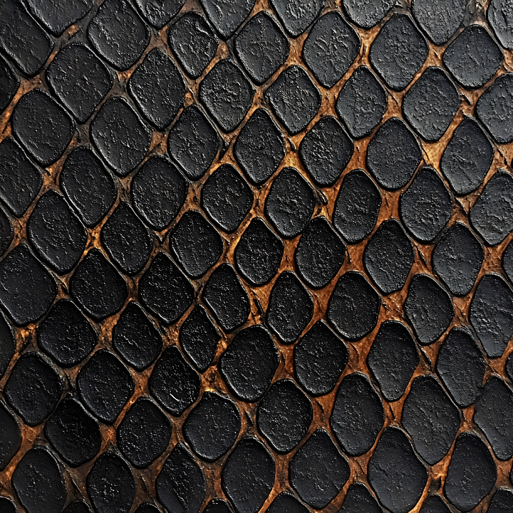 Reptilian Skin Featuring Dark Scales and Rough Organic Detail seamless PBR texture preview