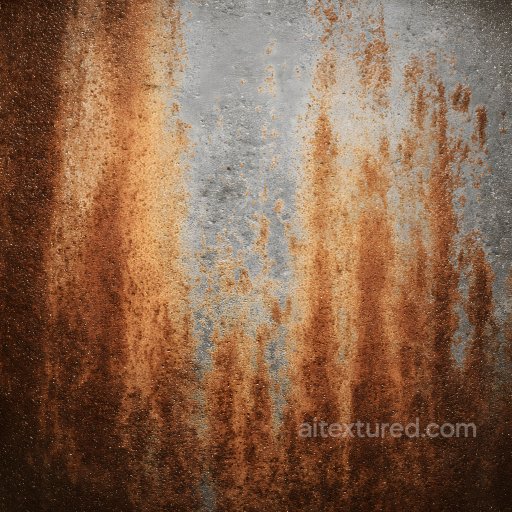 Rusted Metal PBR Texture Featuring Corrosion Streaks and Hole Patterns texture preview