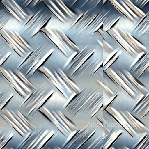 Brushed Steel Diamond Plate PBR Texture with Distinctive Worn Bumps seamless Metal PBR texture
