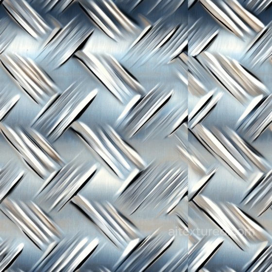 Brushed Steel Diamond Plate PBR Texture with Distinctive Worn Bumps Metal texture preview