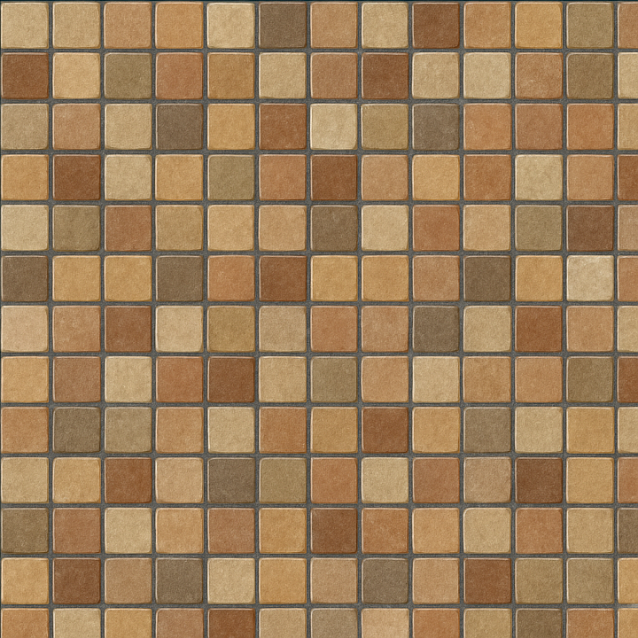 Synthetic Mosaic Tile seamless PBR texture preview