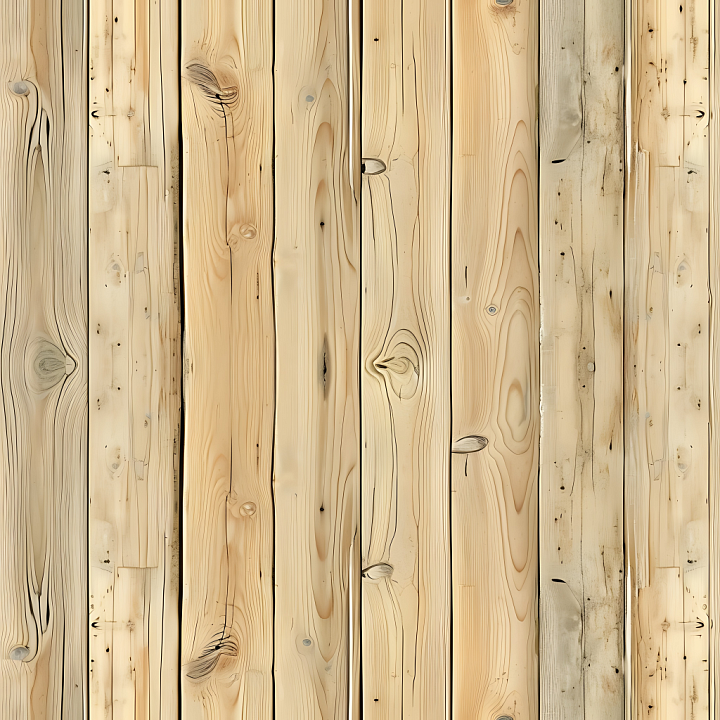 Light Pine Wood Planks with Natural Knots and Grain seamless PBR texture preview