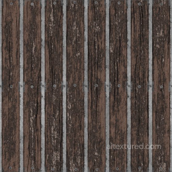 Archviz Floor Ground Metal Metallic Old Platform - Seamless PBR Texture Wood texture preview