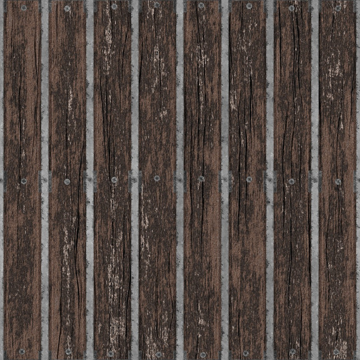 Archviz Floor Ground Metal Metallic Old Platform Wood seamless PBR texture preview