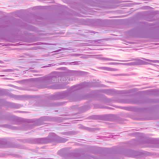 Seamless 3D Stylized Pink Water Surface PBR Texture with Soft Wave Patterns