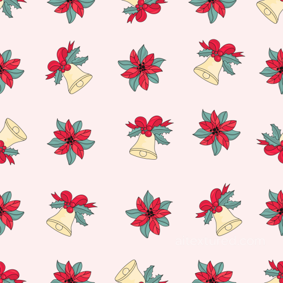 All Christmas Digital paper Texture of Christmas Digital Paper Featuring Red Poinsettias… All Christmas Digital paper texture preview