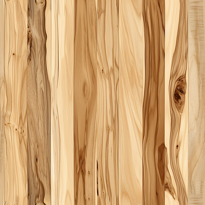 Light Pine Wood Planks with Natural Grain and Knots seamless PBR texture preview