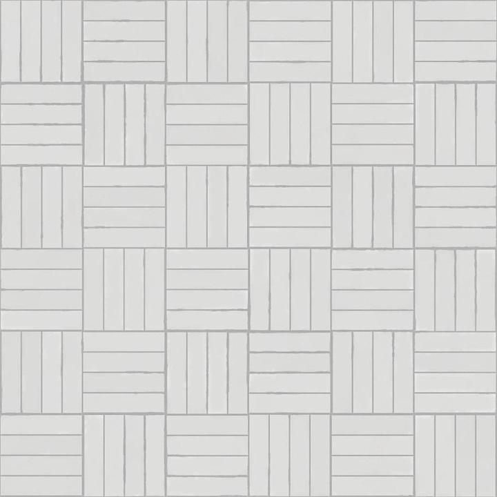 Basketweave White Ceramic Parquet Tiles seamless PBR texture preview