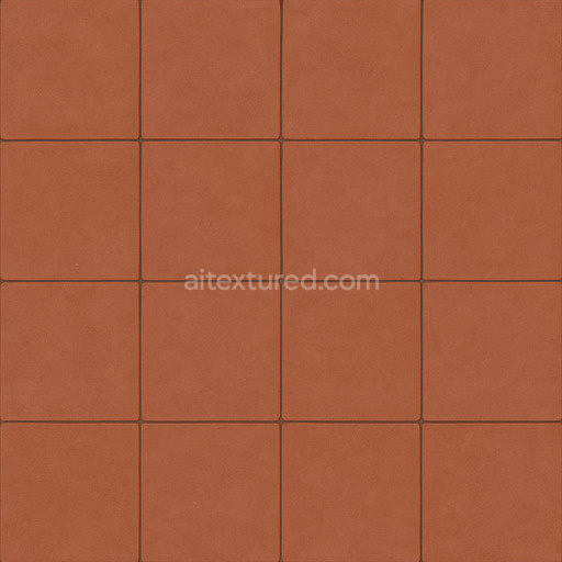 Matte Terracotta Tile Texture Seamless 1024X1024