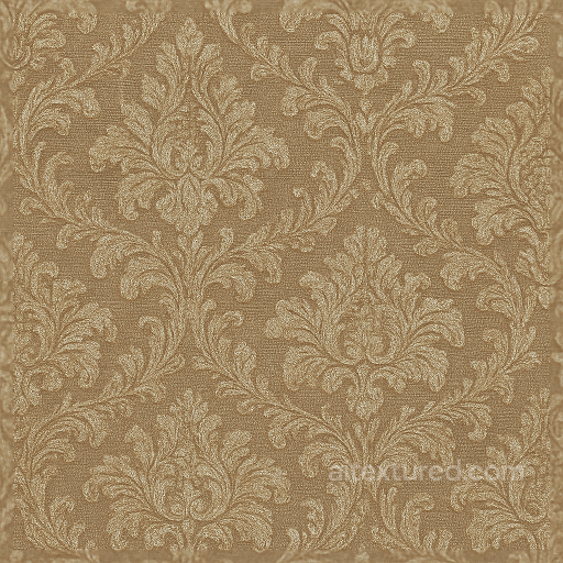 Classic Damask Tile Wallpaper With Brocade Woven Fabric And Metallic Glossy Sheen seamless Wallpaper PBR texture