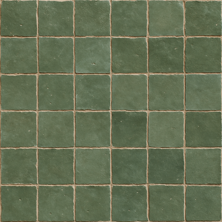 Handmade Zellige Tiles Irregular seamless PBR texture preview