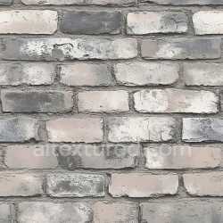 seamless Seamless 3D PBR Texture of Cracked & Chipped Weathered White Brick Wall texture 8k free download PBR