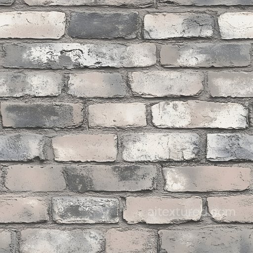 Cracked & Chipped Weathered White Brick Wall Seamless Texture seamless Brick PBR texture