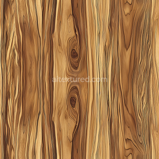 Seamless 3D Pine Wood Planks PBR Texture with Distinctive Grain and Knots