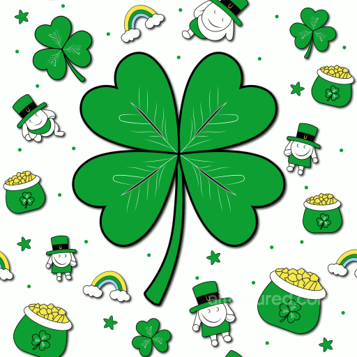 Featuring St Patrick's Clover, Leprechauns & Rainbows seamless St patrick digital paper bundle PBR texture