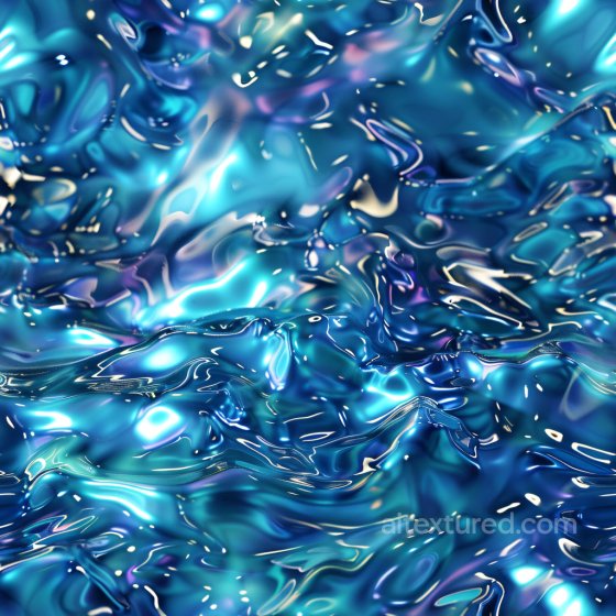 Glossy Blue Water Ripples Seamless Texture with Reflective Highlights Glossy texture preview